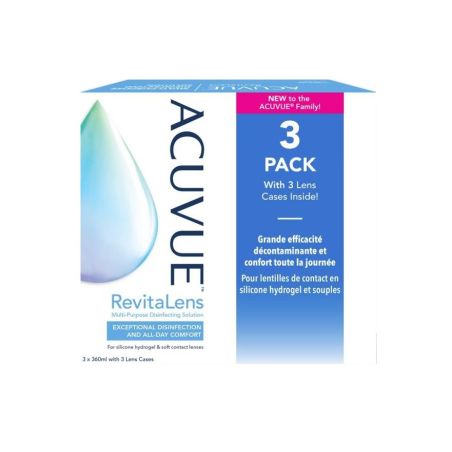 ACUVUE RevitaLens Pack de 3 flacons de 360 ml de Johnson & Johnson