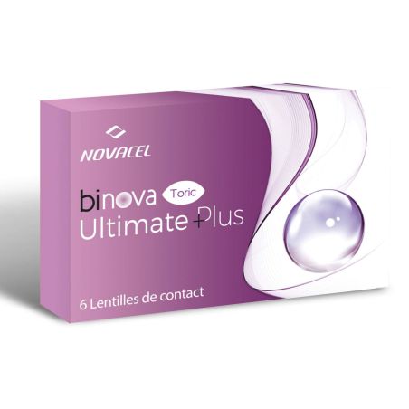 Binova Ultimate Plus Toric 6 lentilles de Novacel | Lentilles mensuelles | LPO Clair Optic