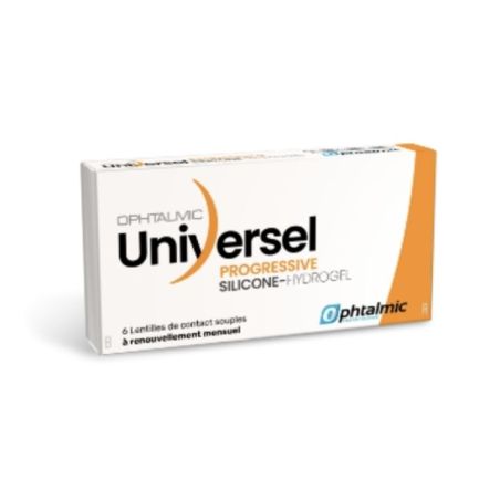 OPHTALMIC UNIVERSELSpheric Progressive Silicone Hydrogel 6 lentilles de Ophtalmic