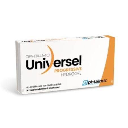 OPHTALMIC UNIVERSEL Spheric Progressive Hydrogel 6 lentilles de Ophtalmic