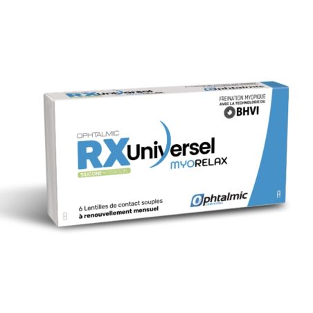 OPHTALMIC RX UNIVERSEL Myorelax Spheric 6 lentilles de Ophtalmic | Lentilles mensuelles | LPO Clair Optic