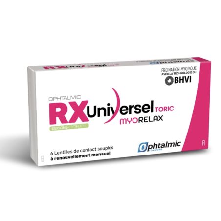 OPHTALMIC RX UNIVERSEL Myorelax Toric 6 lentilles de Ophtalmic | Lentilles mensuelles | LPO Clair Optic