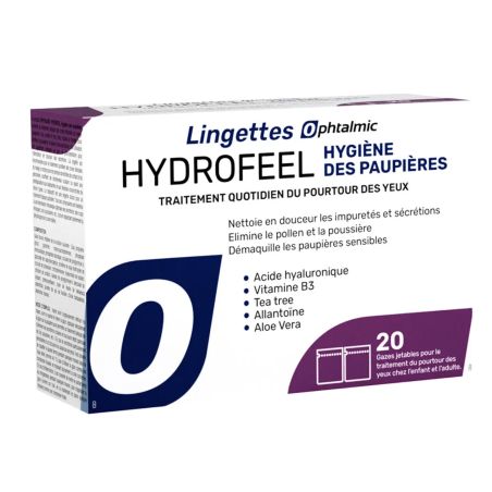 Lingettes Hydrofeel Hygiène des paupières de Ophtalmic