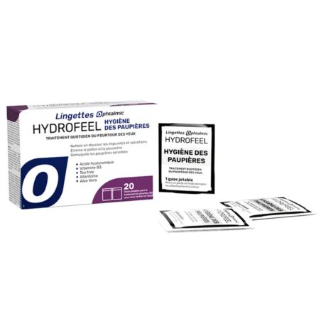 Lingettes Hydrofeel Hygiène des paupières de Ophtalmic