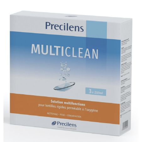 MULTICLEAN Pack de 3 flacons de 200 ml de Precilens | LPO Clair Optic