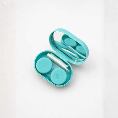 Kit de voyage étui lentilles bleu ciel