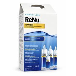 ReNu Advanced Pack de 3 flacons de 360 ml de Bausch & Lomb | LPO Clair Optic