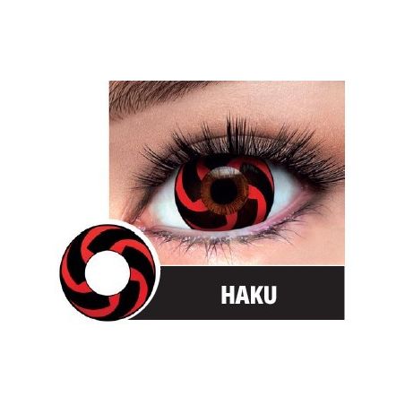 Lentille Halloween effet cosplay Haku sans correction.