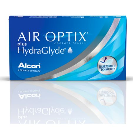 AIR OPTIX Plus HydraGlyde 6 lentilles de Alcon | Lentilles mensuelles | LPO Clair Optic