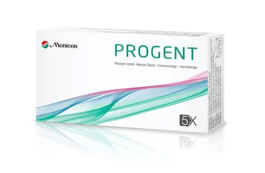 présentation de la boite Progent de Menicon